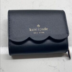 Kate Spade Black Scalloped Wallet